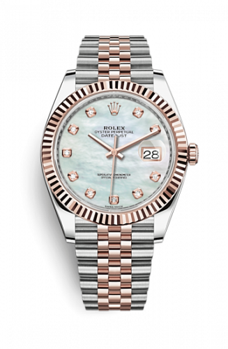 Rolex Datejust 41 Rolesor Everose Fluted Jubilee MOP