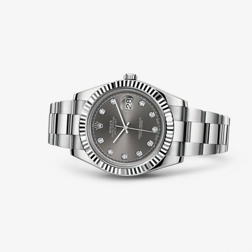 Rolex Datejust II Fluted Dark Rhodium Diamond