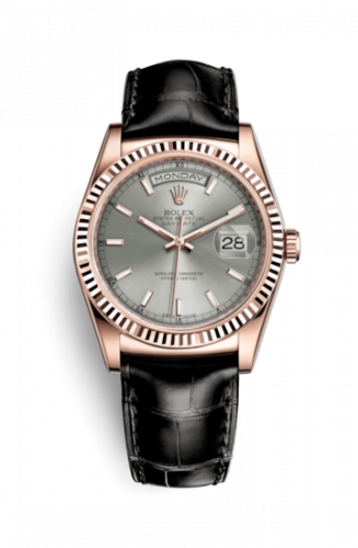 Rolex Day-Date 36 Everose Strap Rhodium