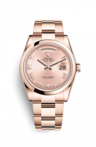 Rolex Day-Date 36 Everose Domed Oyster Pink Roman