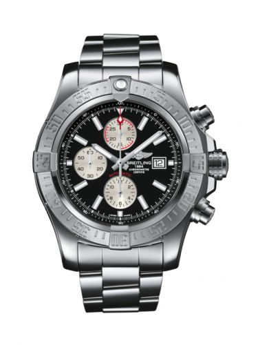 Breitling Super Avenger II Stainless Steel Volcano Black Bracelet