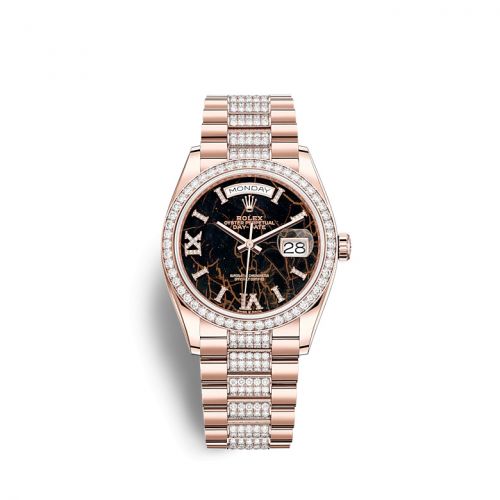 Rolex Day-Date 36 Everose Gold Diamond Eisenkiesel President-Diamond