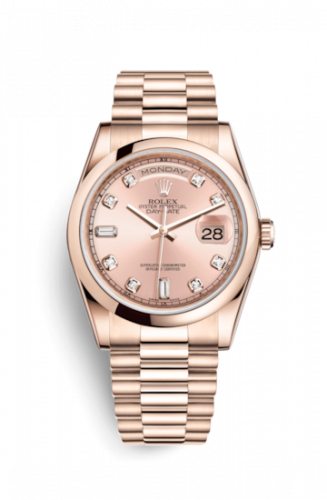 Rolex Day-Date 36 Everose Domed President Pink Diamond