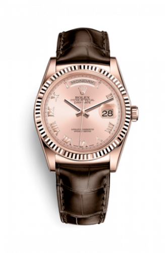 Rolex Day-Date 36 Everose Strap Pink Roman
