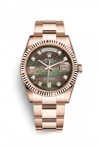 Rolex Day-Date 36 Everose Fluted Oyster Tahitian MOP
