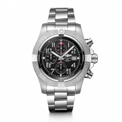 Breitling Super Avenger II Stainless Steel Volcano Black Bracelet