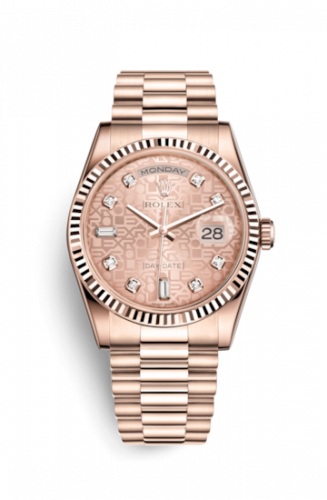 Rolex Day-Date 36 Everose Fluted President Pink Computer