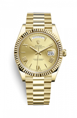 Rolex Day-Date 40 Yellow Gold Champagne - Roman