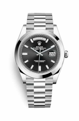 Rolex Day-Date 40 Platinum Black - Diamond