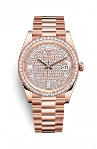 Rolex Day-Date 40 Everose Diamond Paved