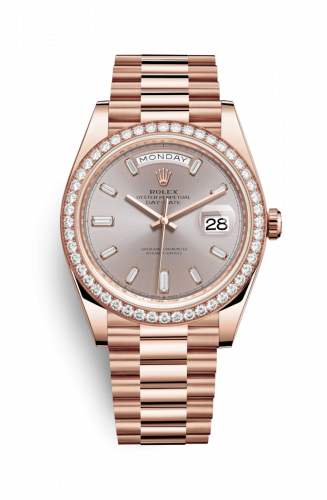 Rolex Day-Date 40 Everose Diamond Grey - Diamond