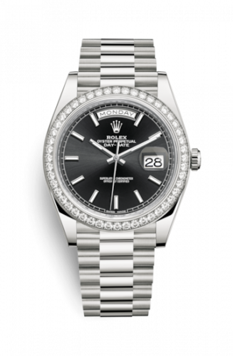 Rolex Day-Date 40 White Gold Diamond Black