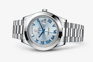 Rolex Day-Date II Platinum Ice Blue Roman