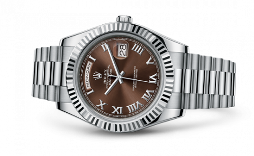 Rolex Day-Date II White Gold Chocolate Roman