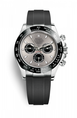 Rolex Cosmograph Daytona White Gold Cerachrom Silver Oysterflex