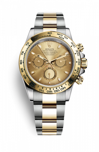 Rolex Cosmograph Daytona Stainless Steel Yellow Gold Champagne