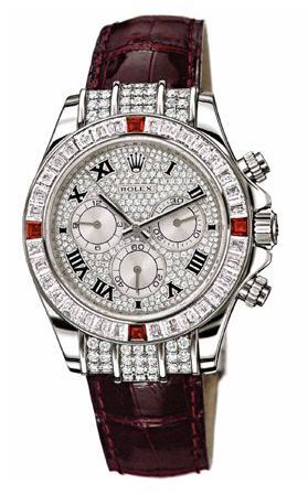 Rolex Daytona White Gold Diamond Ruby Strap