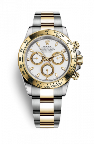 Rolex Cosmograph Daytona Stainless Steel Yellow Gold White