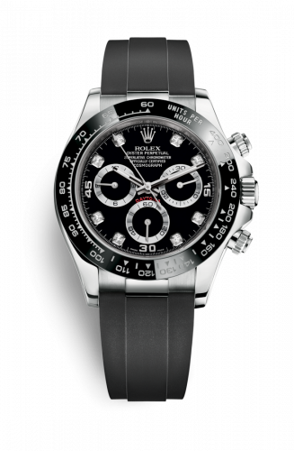 Rolex Cosmograph Daytona White Gold Cerachrom Black Diamond Oysterflex