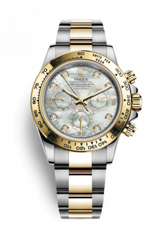 Rolex Cosmograph Daytona Stainless Steel Yellow Gold MOP Diamonds