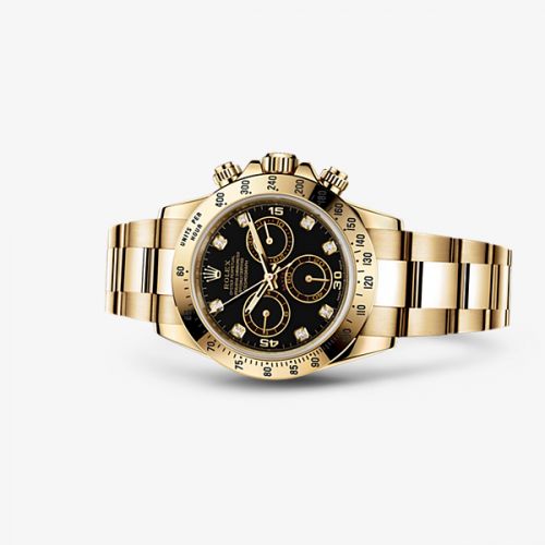 Rolex Cosmograph Daytona Yellow Gold Black Diamond