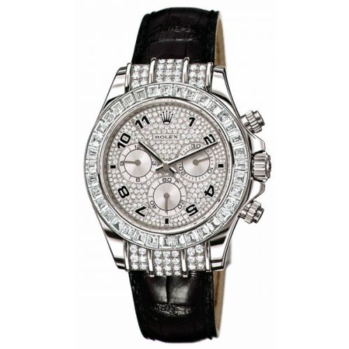 Rolex Daytona White Gold Diamond Strap Arab