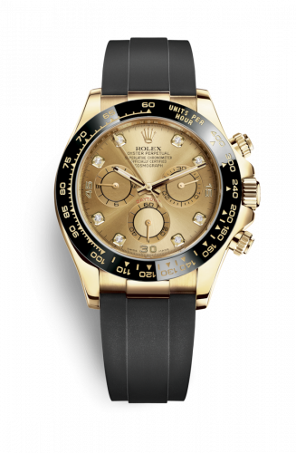 Rolex Cosmograph Daytona Yellow Gold Cerachrom Champagne-Diamond Oysterflex