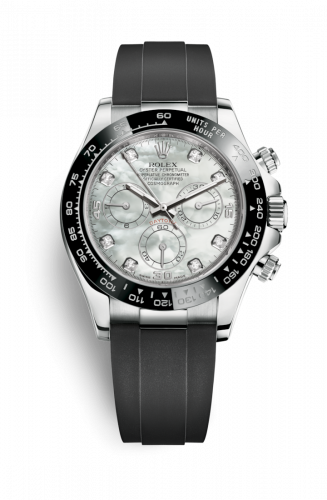 Rolex Cosmograph Daytona White Gold Cerachrom MOP Diamond Oysterflex