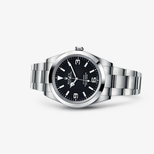 Rolex Explorer 39 Stainless steel Black