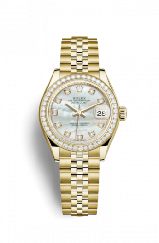 Rolex Lady-Datejust 28 Yellow Gold Diamond Jubilee MOP