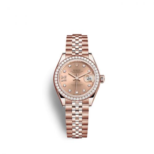 Rolex Lady-Datejust 28 Rose Gold Diamond Rose - Diamond Jubilee
