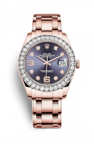 Rolex Datejust Pearlmaster 39 Everose Diamond Aubergine