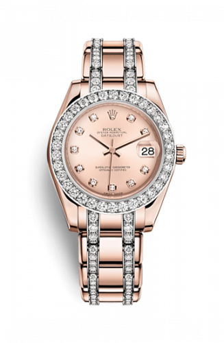 Rolex Datejust Pearlmaster 34 Everose Diamond Pink Diamond