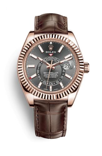 Rolex Sky-Dweller Everose Dark Rhodium Alligator