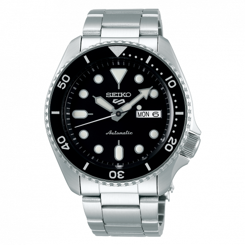Seiko 5 Sports Sports Style Stainless Steel Black Bracelet