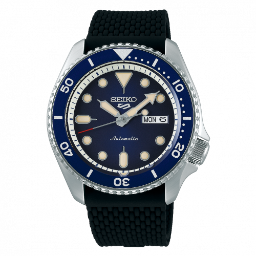 Seiko 5 Sports Suits Style Stainless Steel Blue Rubber