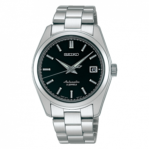 Seiko Mechanical Stainless Stainless Steel Black Bracelet