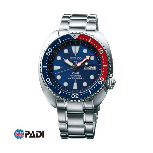 Seiko Prospex Diver Turtle Stainless Steel Blue Bracelet Padi