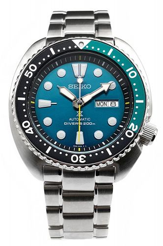 Seiko Prospex Diver Turtle Stainless Steel Green Bracelet