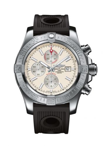 Breitling Super Avenger II Stainless Steel Stratus Silver Rubber