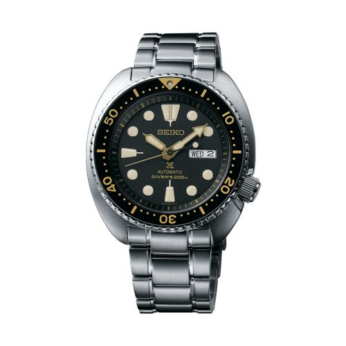 Seiko Prospex Diver Turtle Stainless Steel Black Bracelet