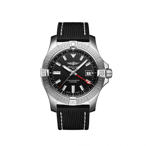 Breitling Avenger Automatic GMT 43 Stainless Steel Black Calf Folding