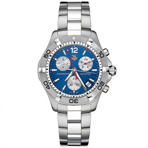 TAG Heuer Aquaracer 300M Quartz Chronograph 41 Stainless Steel Blue Bracelet