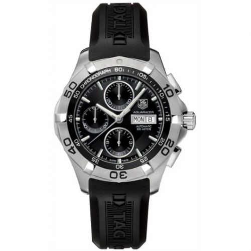TAG Heuer Aquaracer 300M Calibre 16 Day-Date 43 Stainless Steel Black Rubber