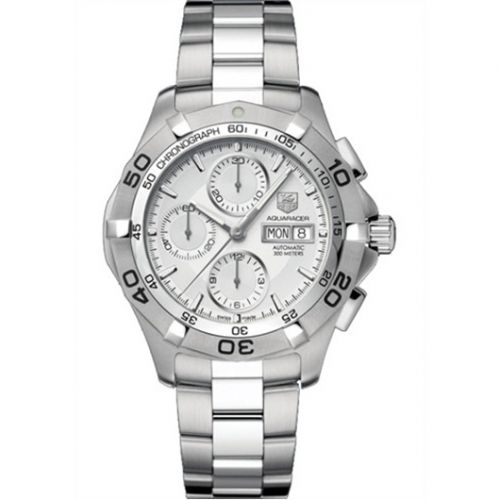 TAG Heuer Aquaracer 300M Calibre 16 Day-Date 43 Stainless Steel Silver Bracelet