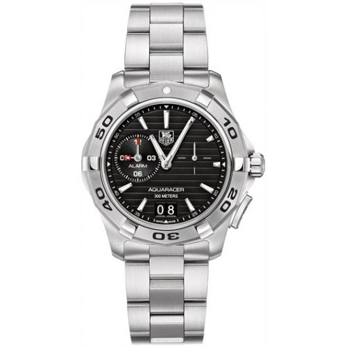 TAG Heuer Aquaracer 300M Alarm 41 Stainless Steel Black Bracelet
