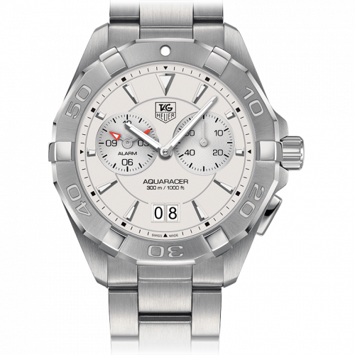 TAG Heuer Aquaracer 300M Alarm 40.5 Stainless Steel Silver Bracelet