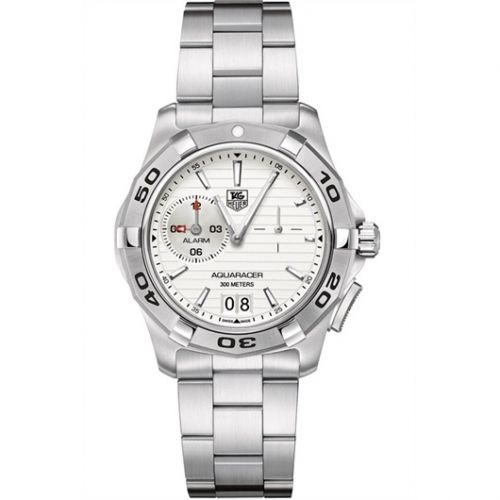TAG Heuer Aquaracer 300M Alarm 41 Stainless Steel Silver Bracelet