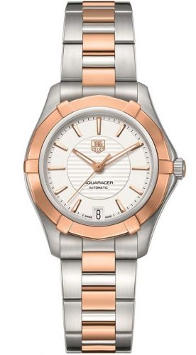 TAG Heuer Aquaracer 200M Calibre 5 34 Stainless Steel Rose Gold Silver Bracelet