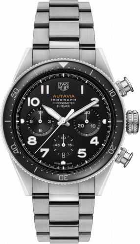 TAG Heuer Autavia Heuer 02 Isograph Stainless Steel Black Bracelet